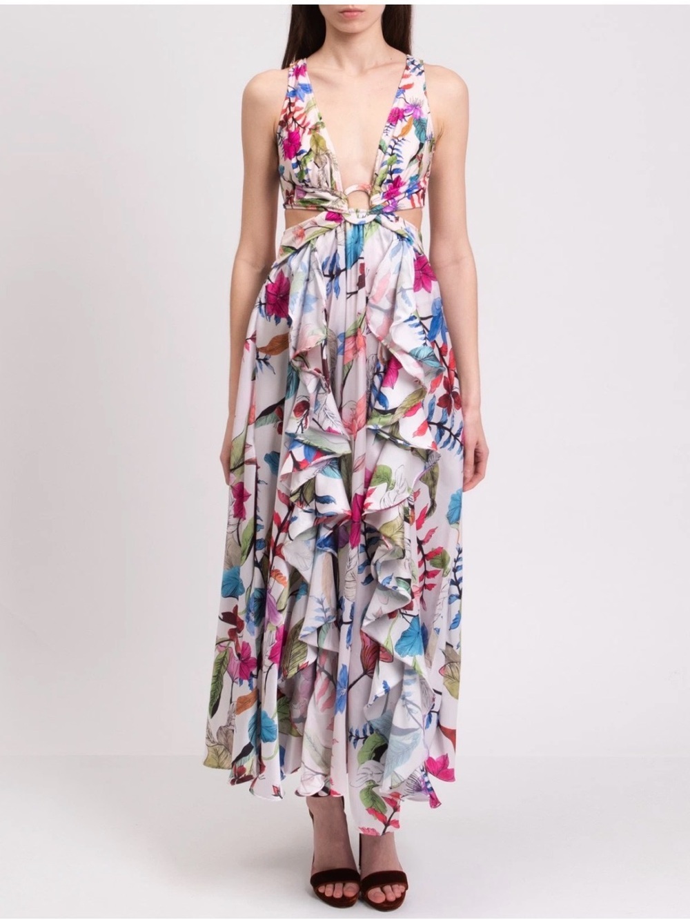 NWT PatBO Zamia Floral Maxi Dress- small - Picture 4 of 7